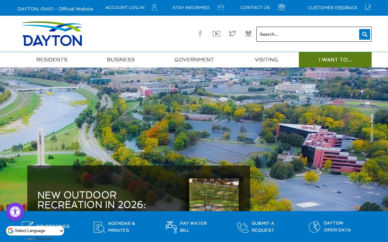 Dayton city phone directory website homepage