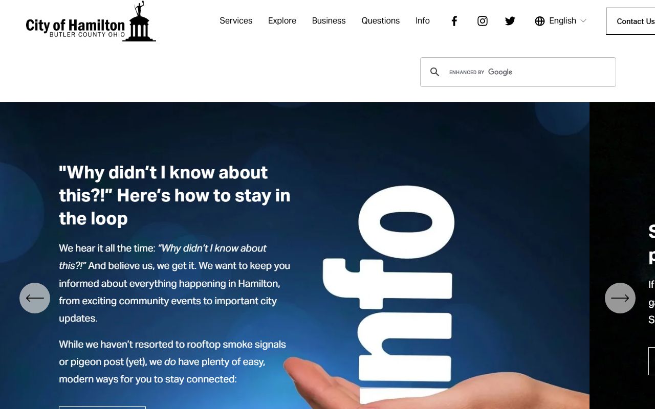 Hamilton phone directory city website