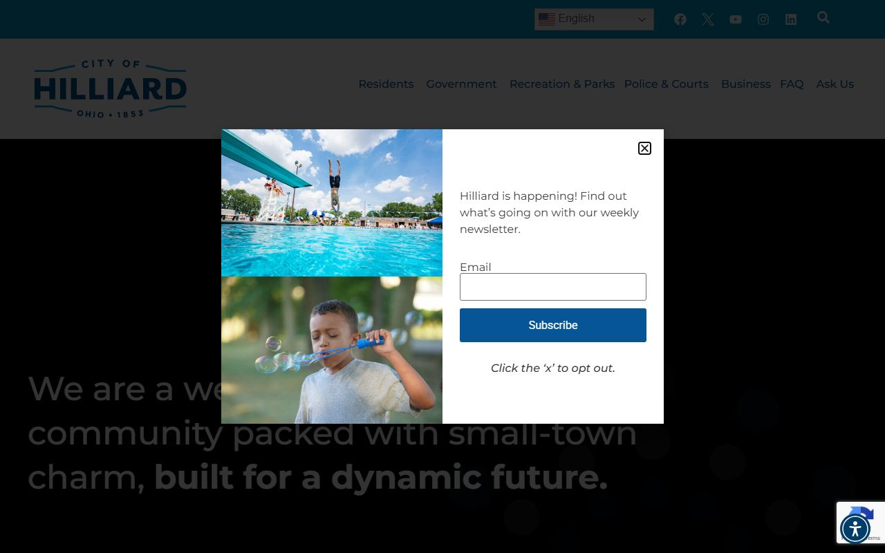 Hilliard phone directory city website