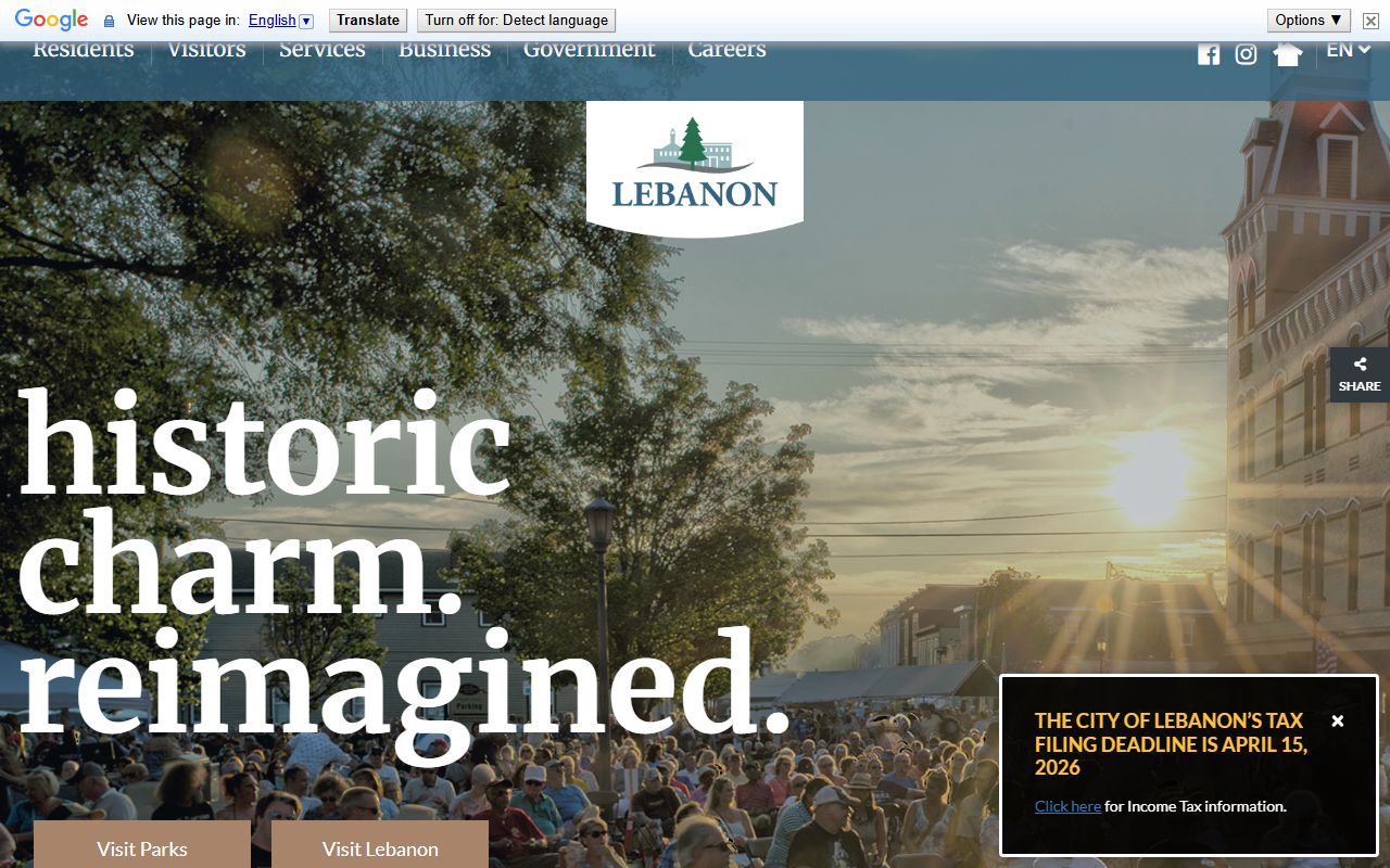 Lebanon phone directory city website