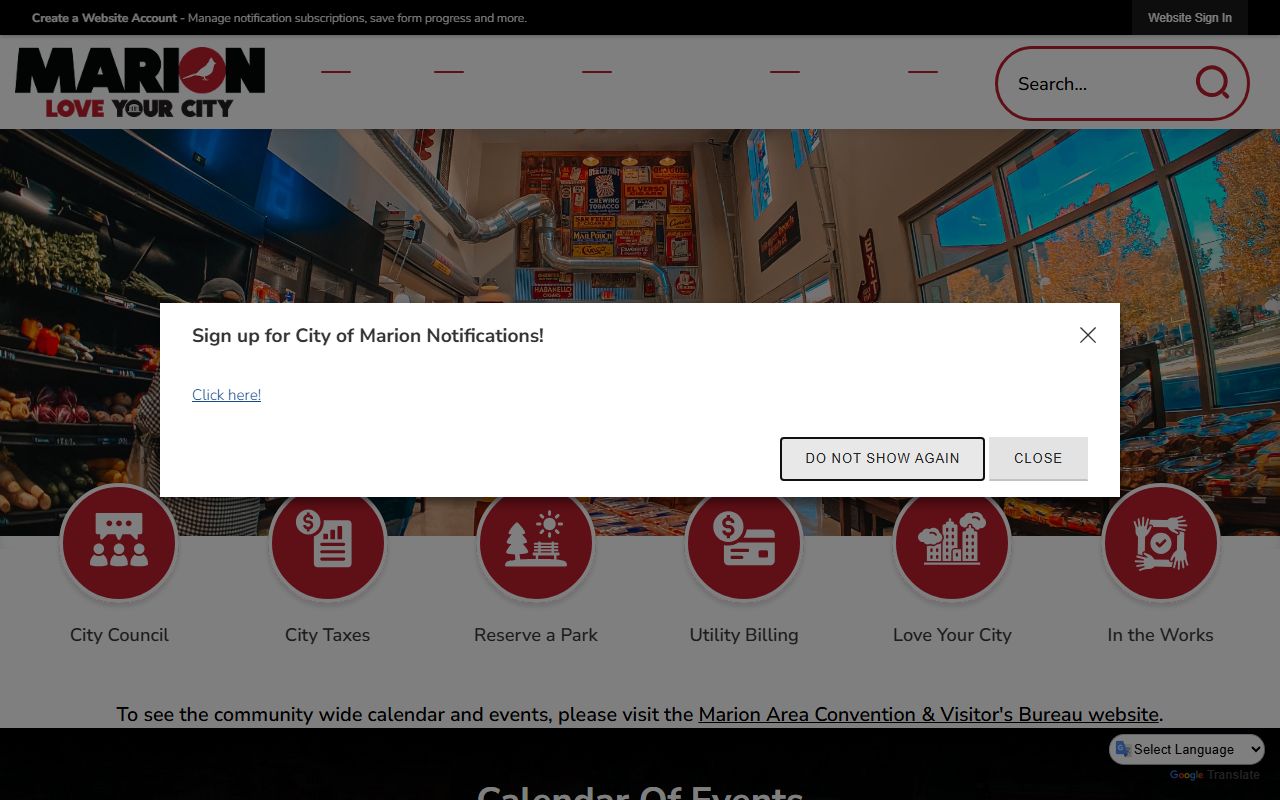 Marion phone directory city website