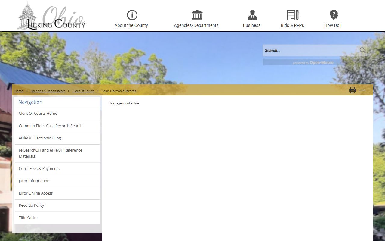 Newark phone directory Licking County Clerk electronic records