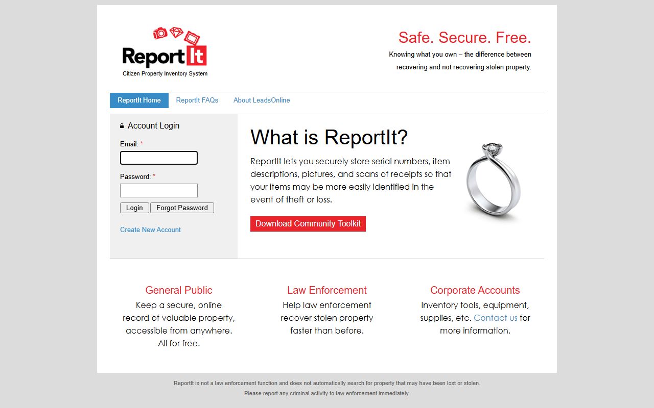 Toledo ReportIt online reporting phone directory tool