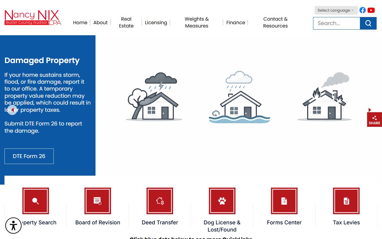 Butler County phone directory auditor website