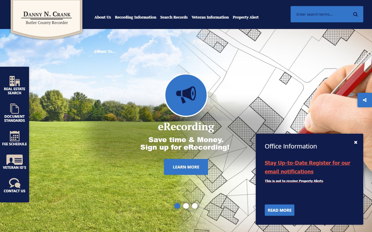 Butler County phone directory recorder website