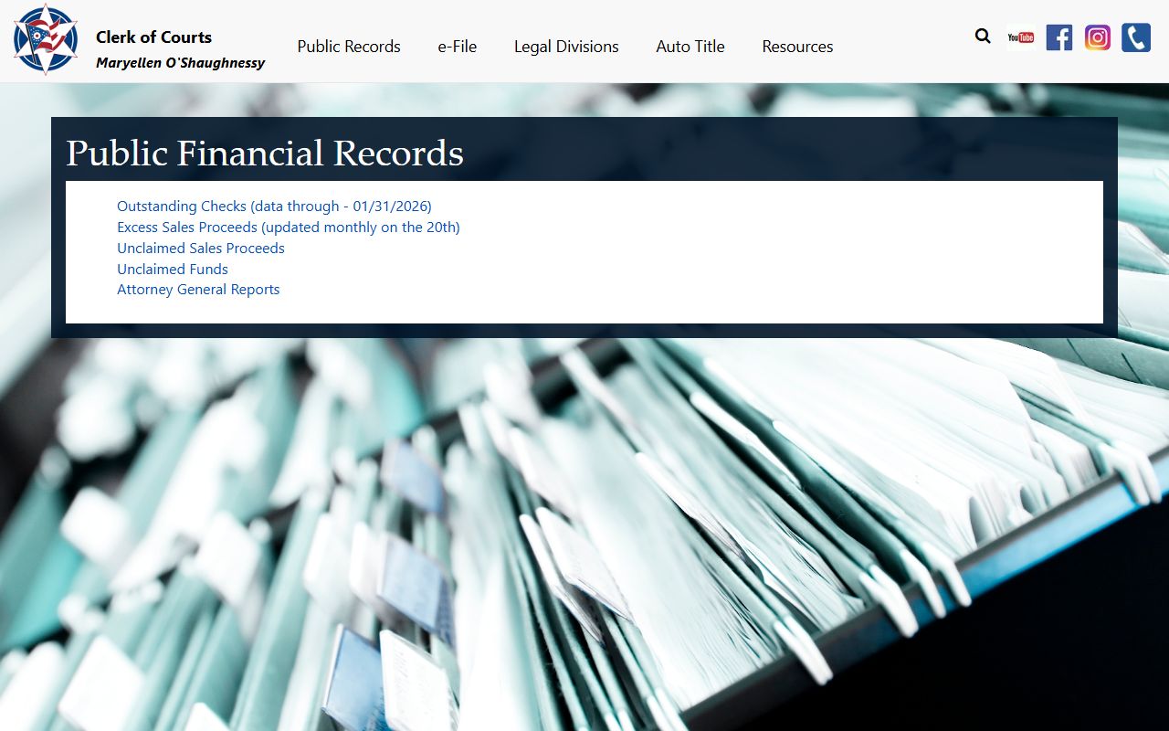 Franklin County Clerk of Courts website phone directory