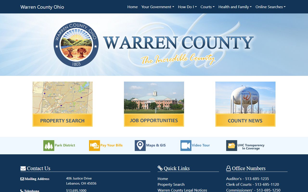 Warren County phone directory recorder website