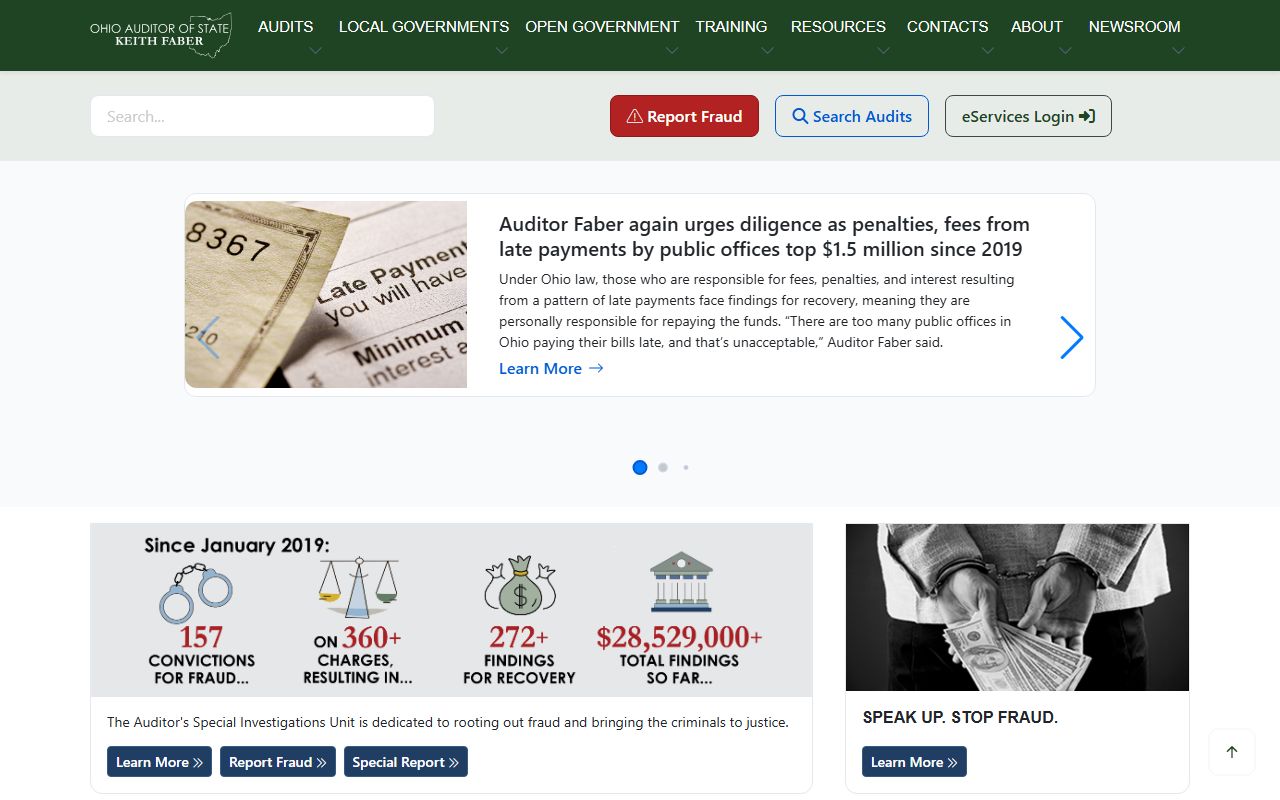 Ohio Auditor of State phone directory